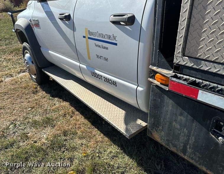 image for item DX3802 2008 Dodge Ram 5500HD Quad Cab flatbed truck