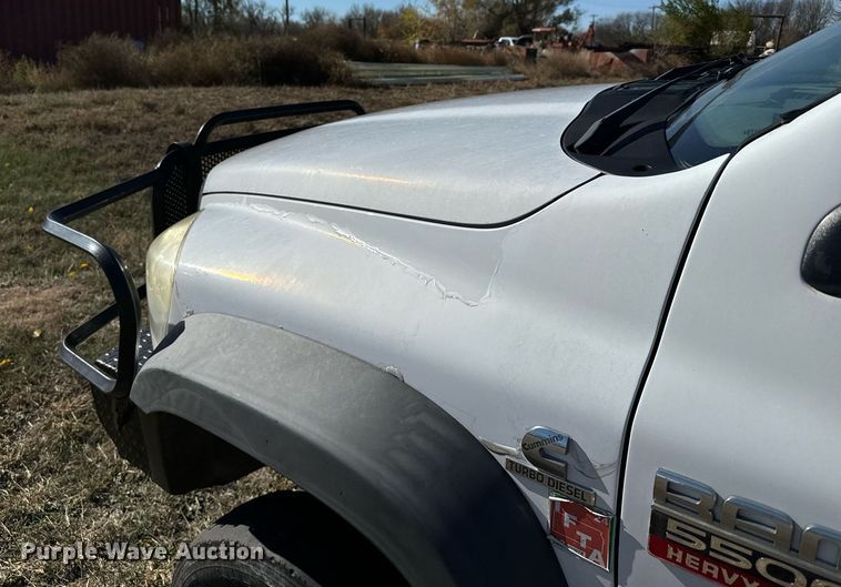 image for item DX3802 2008 Dodge Ram 5500HD Quad Cab flatbed truck