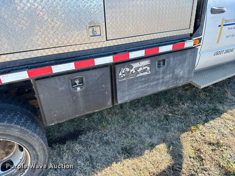 image for item DX3802 2008 Dodge Ram 5500HD Quad Cab flatbed truck