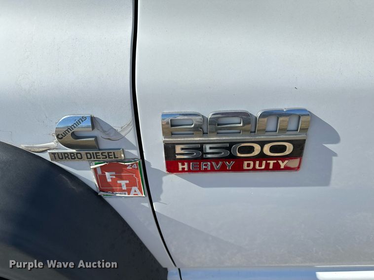 image for item DX3802 2008 Dodge Ram 5500HD Quad Cab flatbed truck