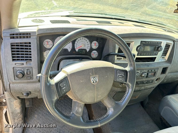 image for item DX3802 2008 Dodge Ram 5500HD Quad Cab flatbed truck