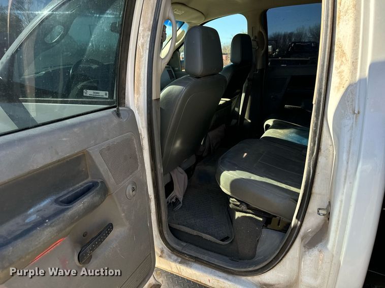 image for item DX3802 2008 Dodge Ram 5500HD Quad Cab flatbed truck