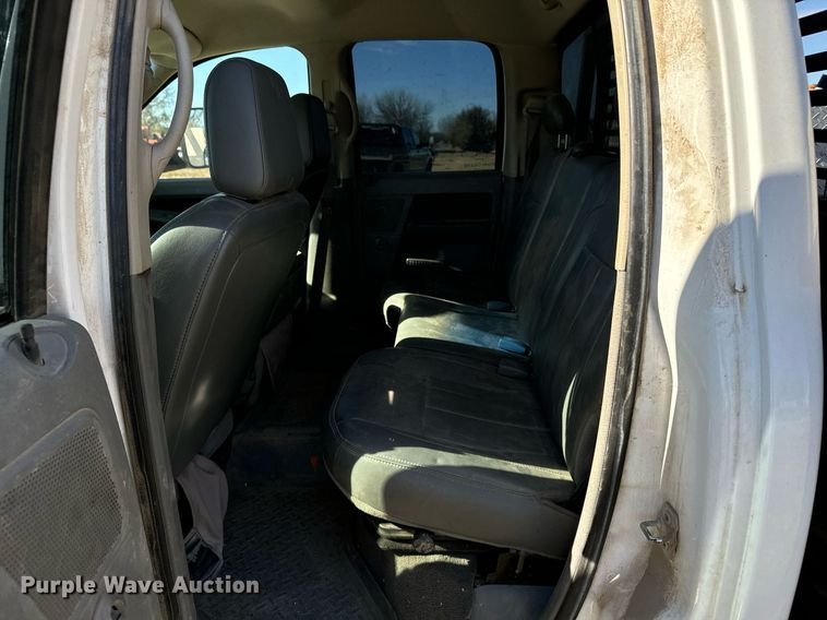 image for item DX3802 2008 Dodge Ram 5500HD Quad Cab flatbed truck