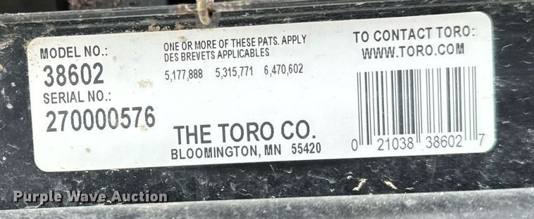 image for item EG6958 2007 Toro 38602 snow blower