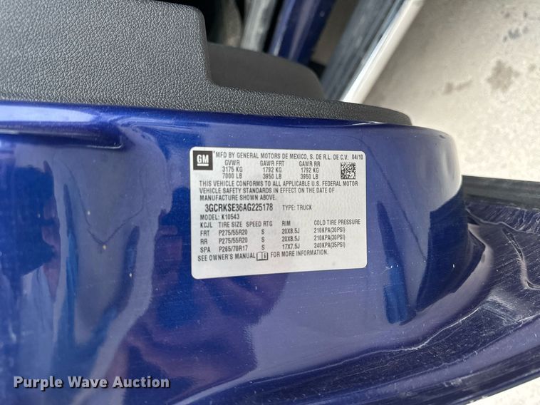 image for item EG6959 2010 Chevrolet Silverado 1500 Crew Cab pickup truck