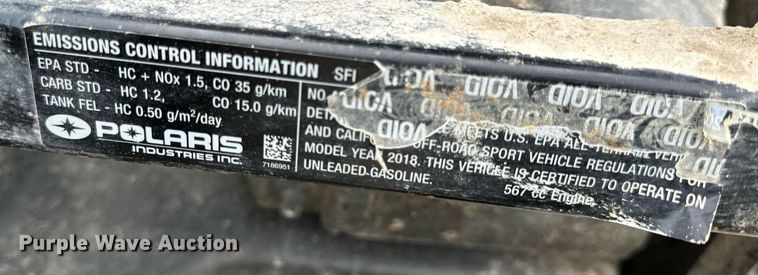 image for item EH7285 2018 Polaris Ranger 570 utility vehicle