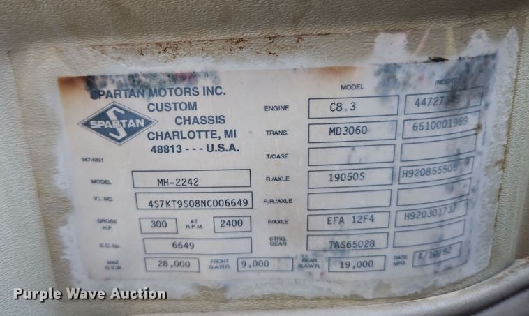 image for item EI8556 1992 AMEG MH-2242 RV