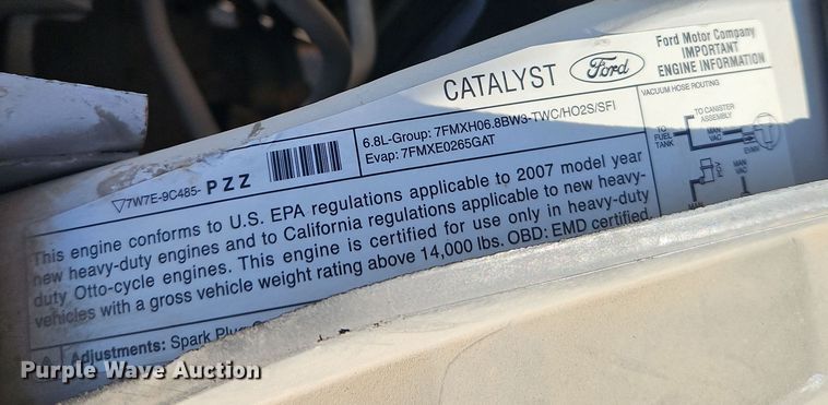 image for item EI8588 2007 Ford F450 Super Duty XL flatbed truck