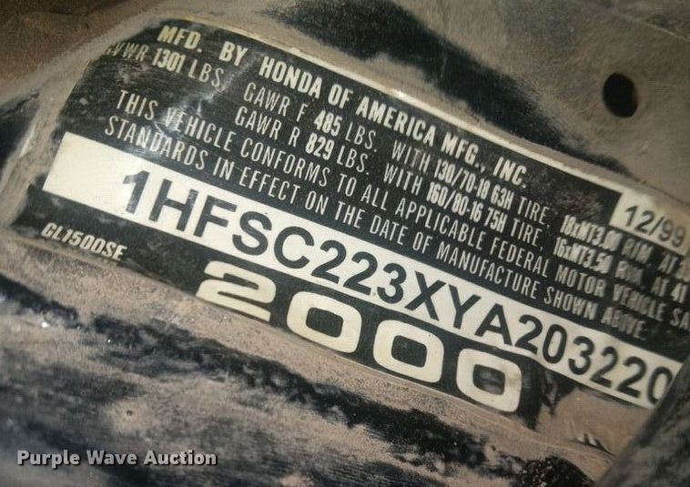 image for item EJ4930 2000 Honda Goldwing 25th Anniversary  motorcycle