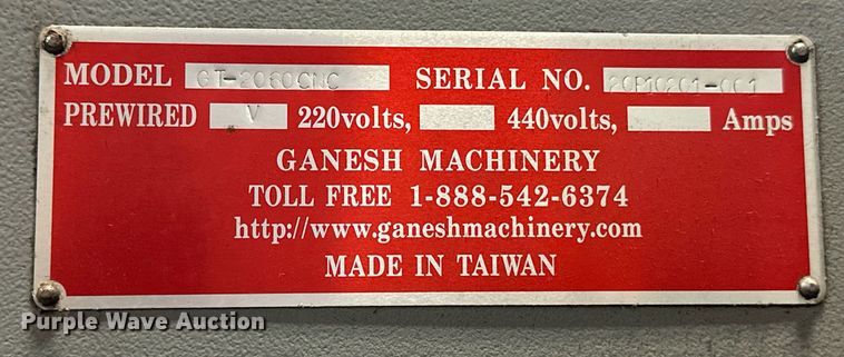 image for item EJ5112 Ganesh GT-2060CNC CNC lathe