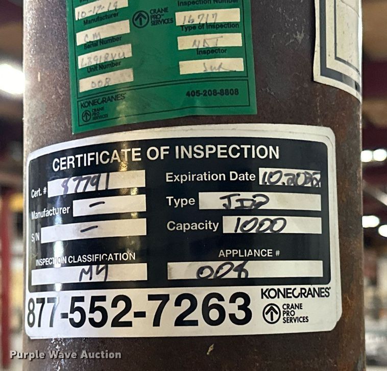 image for item EJ5116 (3) jib cranes