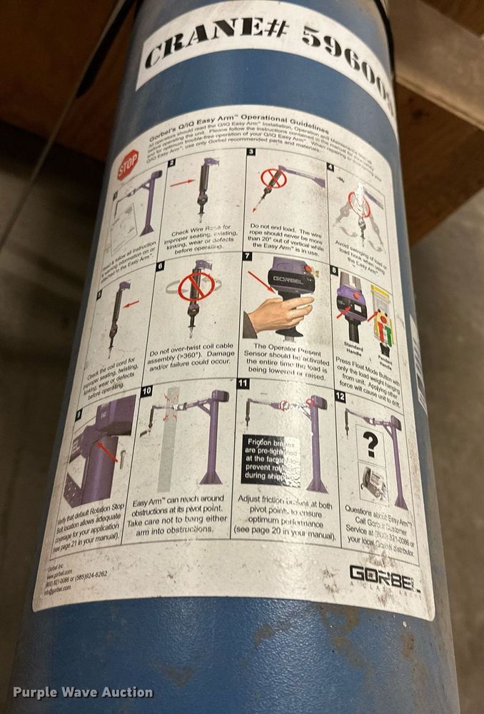 image for item EJ5121 (2) Gorbel jib cranes