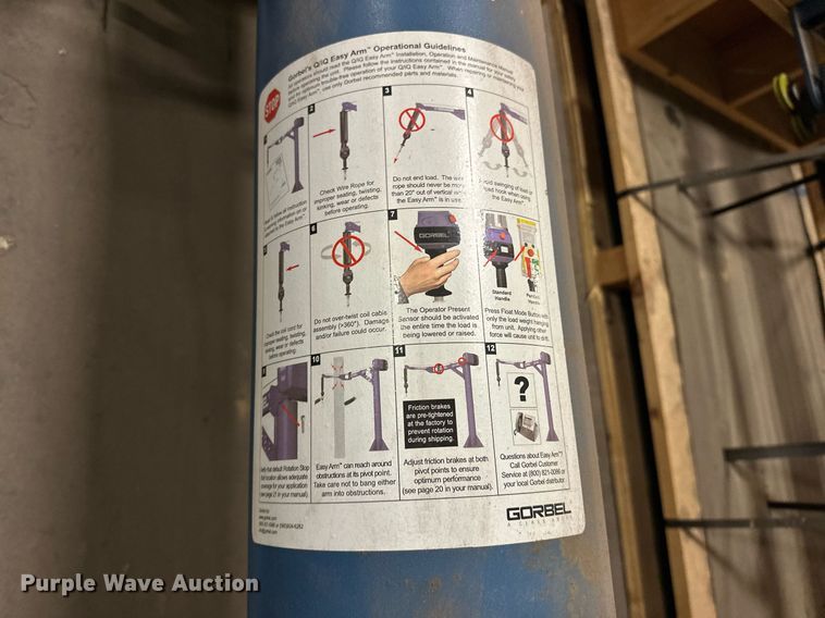 image for item EJ5121 (2) Gorbel jib cranes