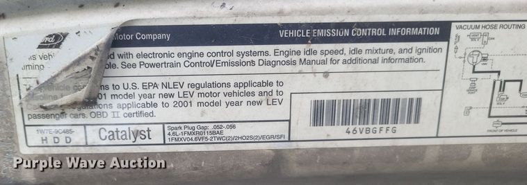 image for item EJ8105 2002 Ford Crown Victoria Police Interceptor 