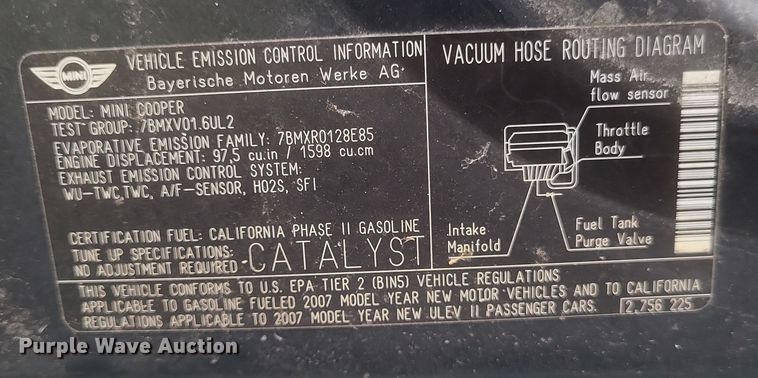 image for item EJ8106 2007 Mini  Cooper 