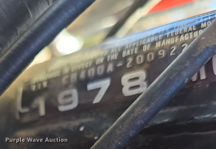 image for item EK2381 1978 Honda Hawk motorcycle