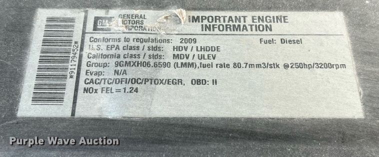 image for item EK3697 2009 Chevrolet Express 3500 van cab and chassis