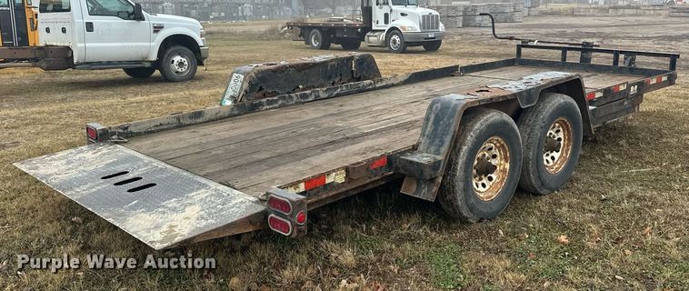 image for item EN2573 2009 Behnke BCT2014ET tilt deck equipment trailer