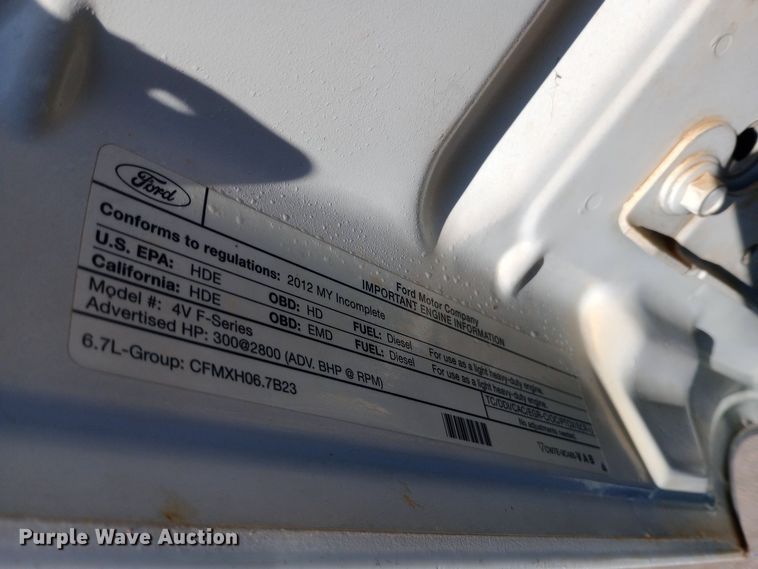 image for item EN8556 2012 Ford F550 Super Duty XL utility / service truck