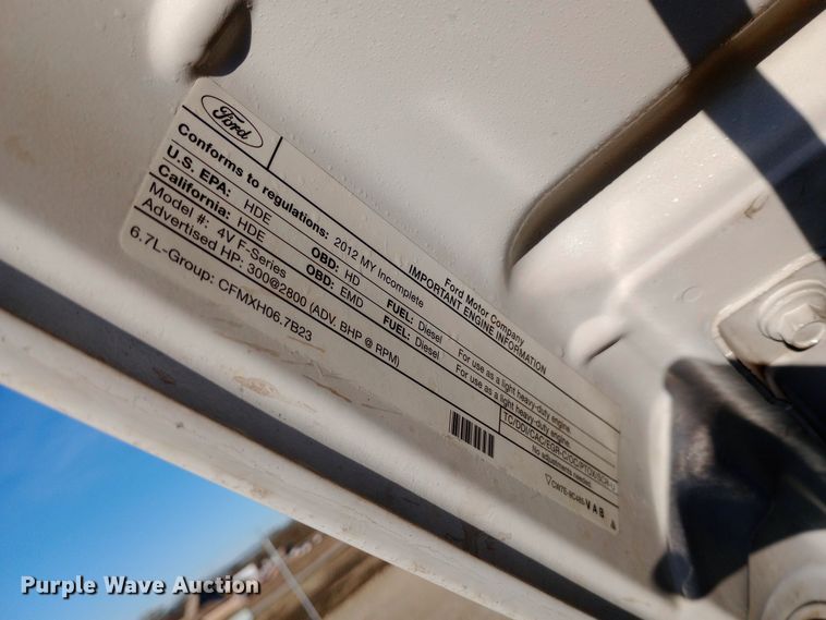 image for item EN8560 2012 Ford F450 Super Duty XL utility / service truck