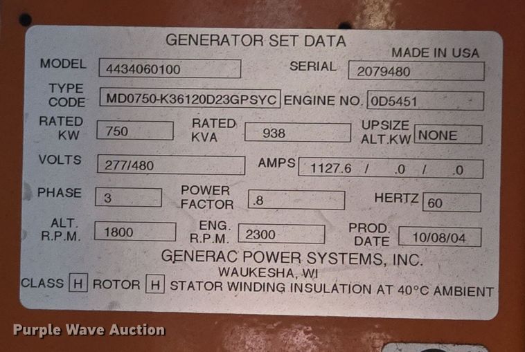 image for item EQ3599 Generac Power Systems  4434060100 generator