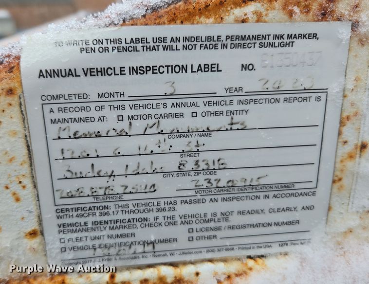 image for item ER5006 1995 Shop built equipment trailer