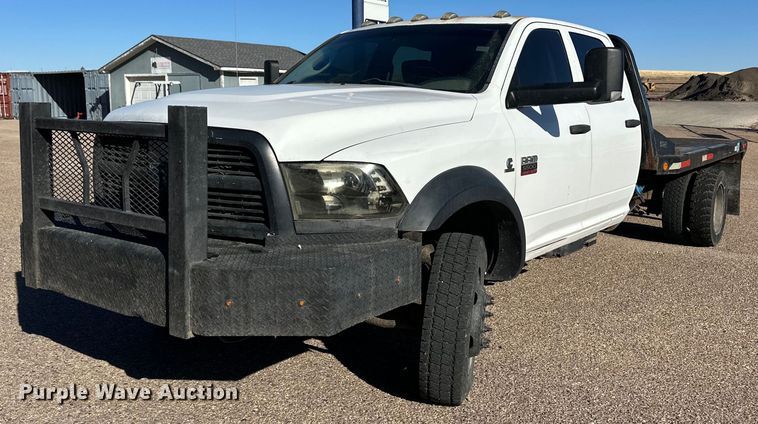 image for item ER8315 2012 Dodge Ram 5500HD Crew Cab flatbed truck