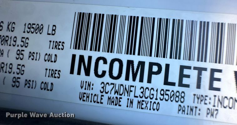 image for item ER8315 2012 Dodge Ram 5500HD Crew Cab flatbed truck