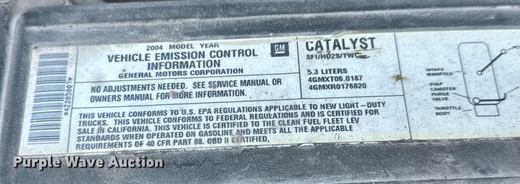 image for item MT9022 2004 Chevrolet Silverado 1500 pickup truck