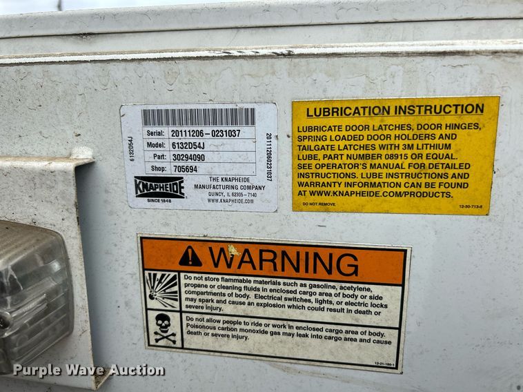 image for item NJ9563 2012 Ford F550 Super Duty XL utility / service truck