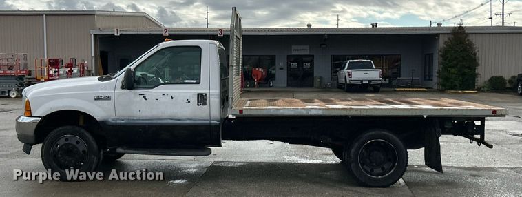 image for item NJ9564 1999 Ford F450 Super Duty XL flatbed truck