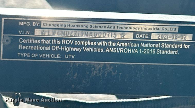 image for item NJ9577 2021 Cub Cadet utility vehicle