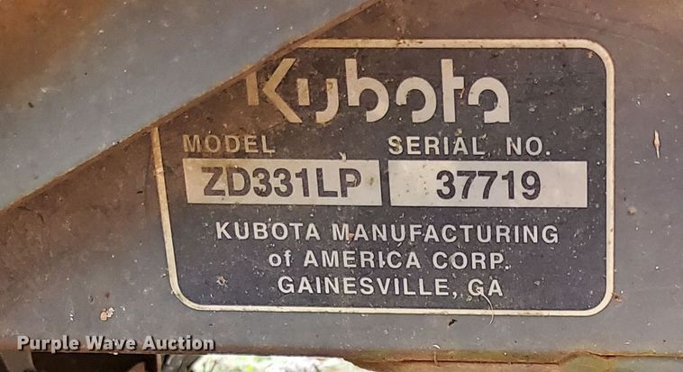 image for item OJ9907 Kubota ZD331 ZTR lawn mower