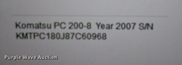 image for item DM1861 Komatsu  PC200LC-8 excavator