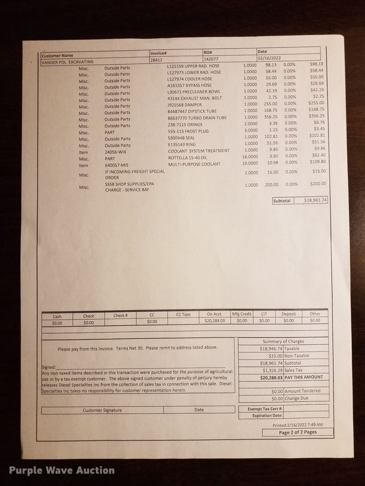 image for item DN3628 1998 Case 721B wheel loader