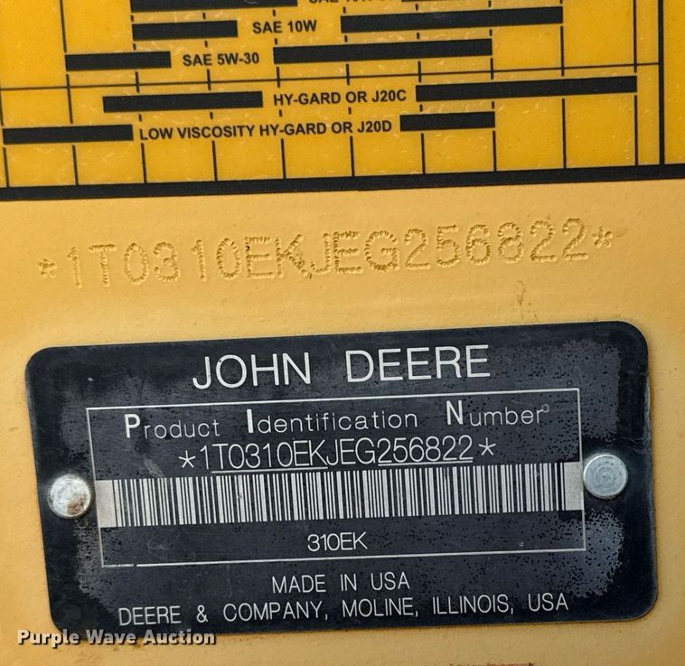 image for item DO7657 2014 John Deere 310K EP backhoe