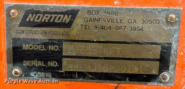 image for item DP6750 Norton Clipper C-658-KFT concrete saw