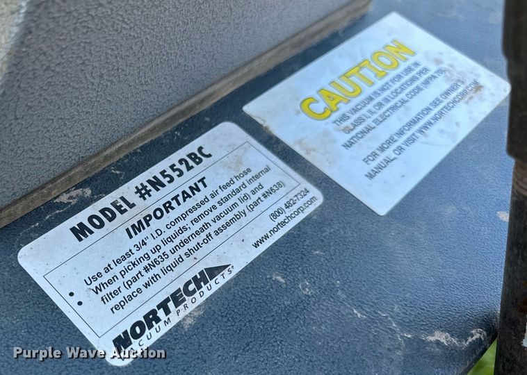 image for item DP6759 (2) Nortech N552BC drum vacuums