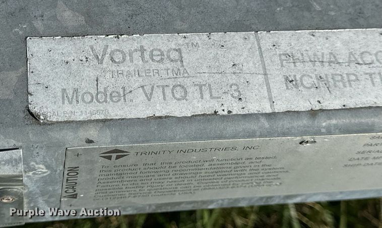 image for item DP6762 2014 Vorteq VTQ-TL3 crash attenuator trailer