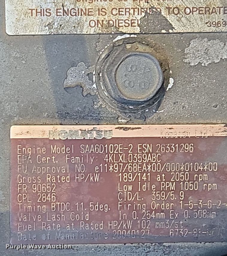 image for item DP6774 2004 Komatsu  PC308USLC excavator