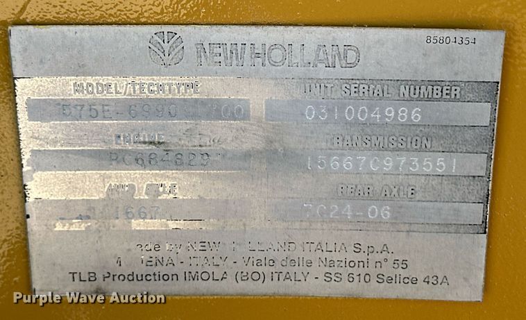 image for item DQ3160 1997 New Holland 575E backhoe