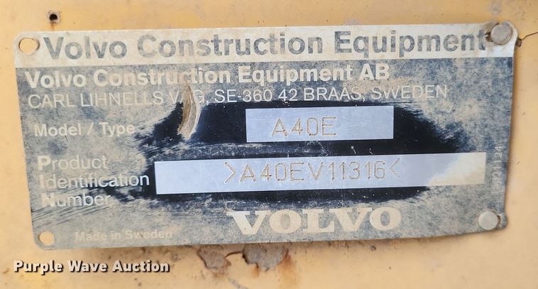 image for item DQ3748 2008 Volvo A40E haul truck