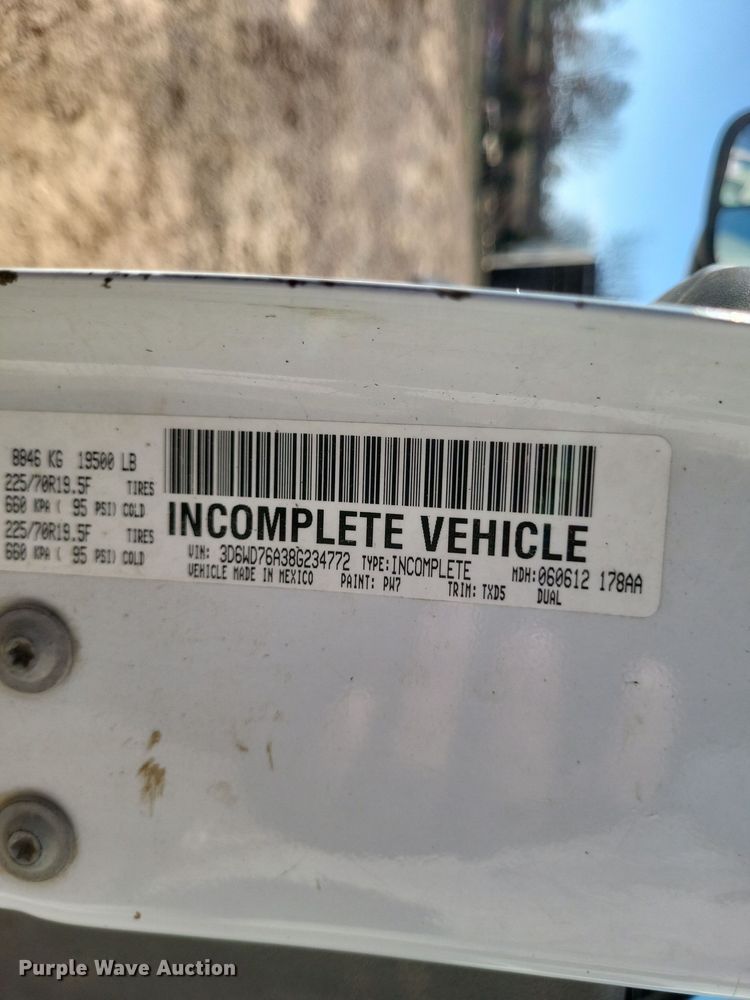 image for item DQ3758 2008 Dodge Ram 5500HD utility / service truck