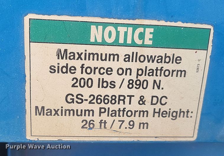 image for item DQ3784 2008 Genie GS-2668 RT scissor lift