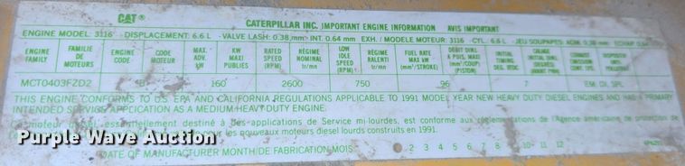 image for item DQ5309 1991 GMC Topkick C6500 dump truck