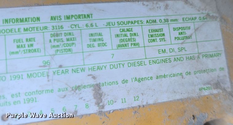 image for item DQ5309 1991 GMC Topkick C6500 dump truck