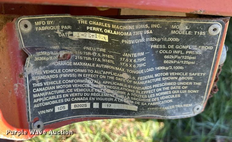 image for item DS3165 2016 Ditch Witch RVC733 vacuum excavator