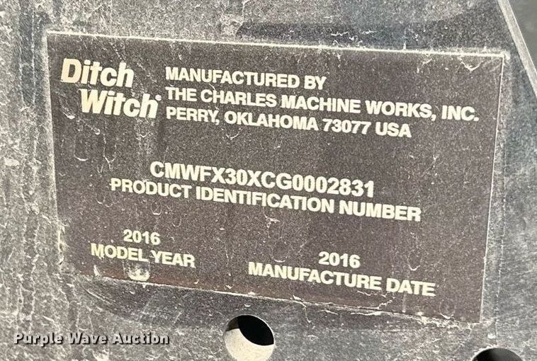 image for item DS3165 2016 Ditch Witch RVC733 vacuum excavator