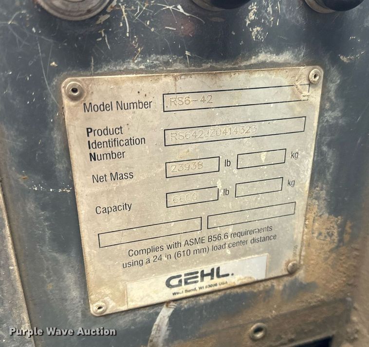 image for item DT2206 2008 Gehl RS642 telehandler