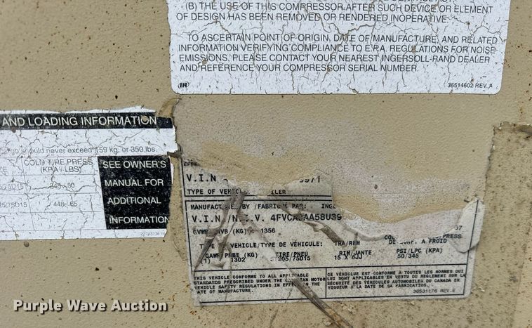 image for item DT2209 2007 Ingersoll-Rand P185WJD air compressor
